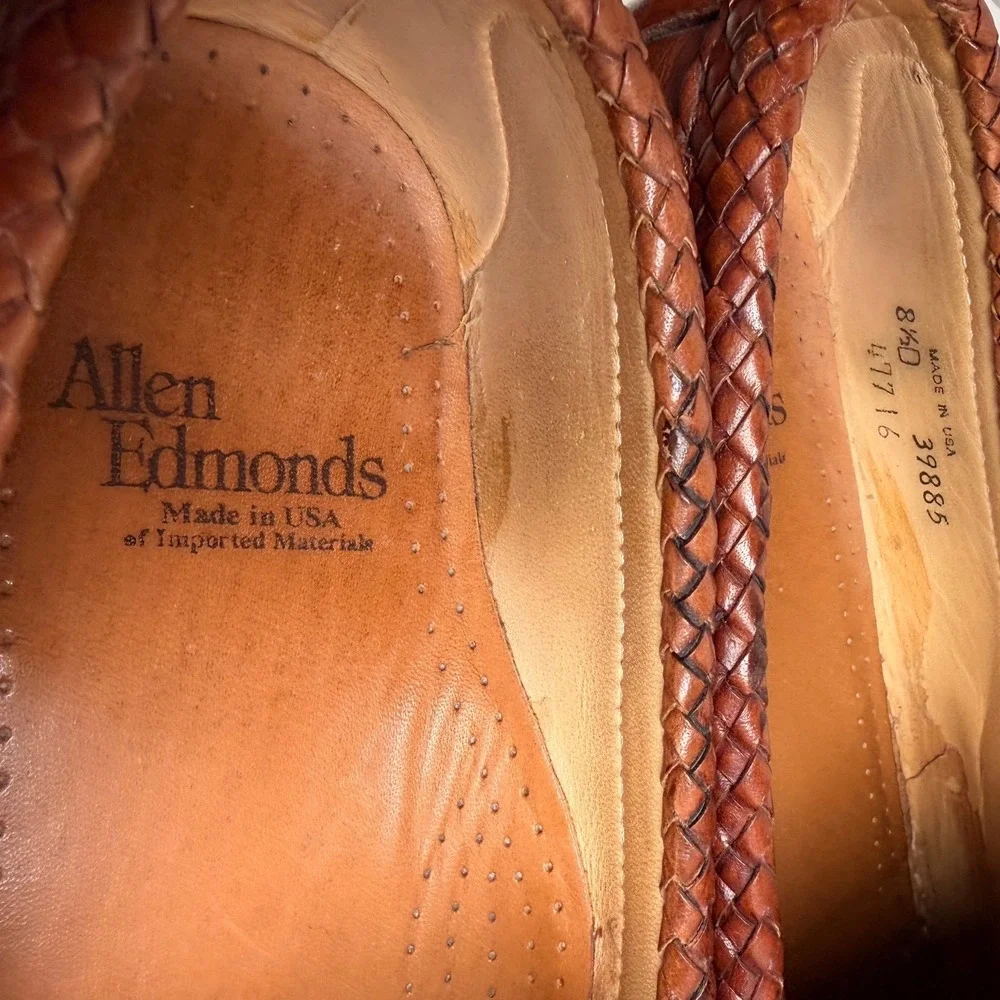 Allen Edmonds Maxfield Tassel Loafers Brown Leather Made USA Men’s 8.5D
